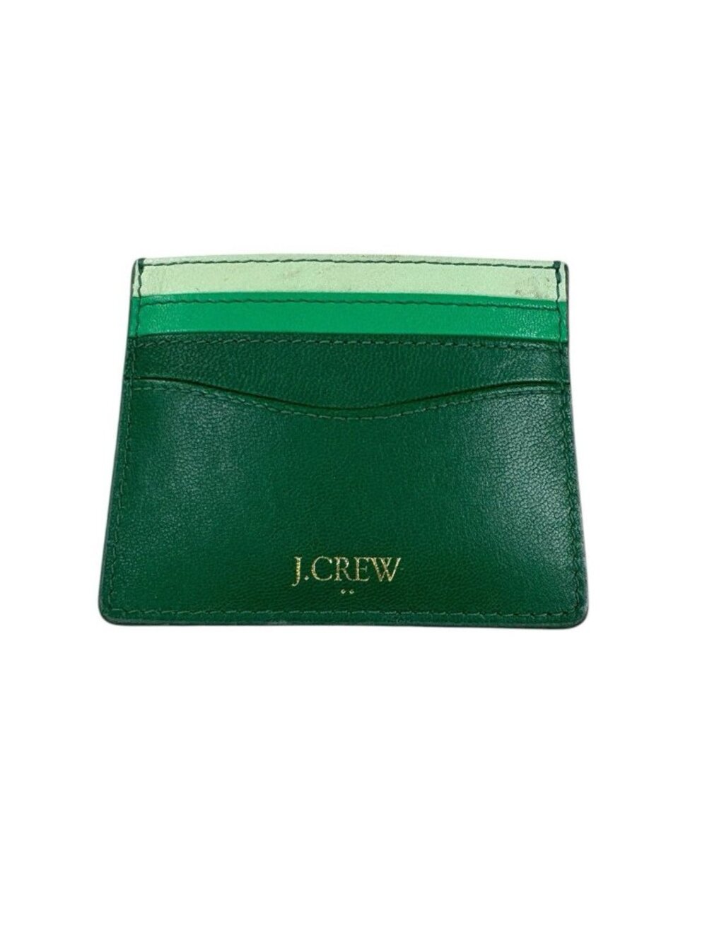 JCrew Green Leather Card Holder